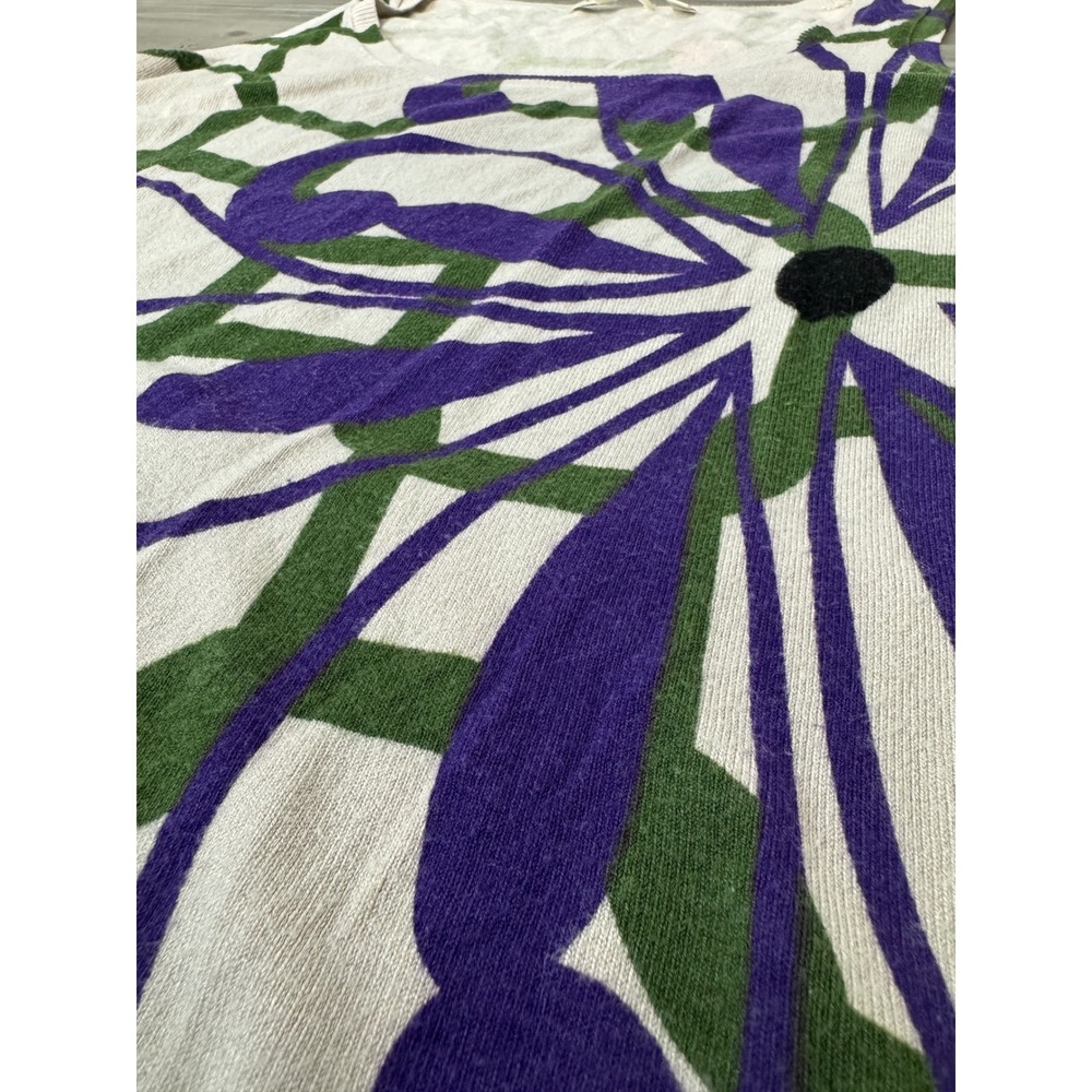 Vertigo Paris Knit Tank Top Purple Green Floral Artsy Scoop Neck Fairy‎ Size Med - Picture 5 of 9